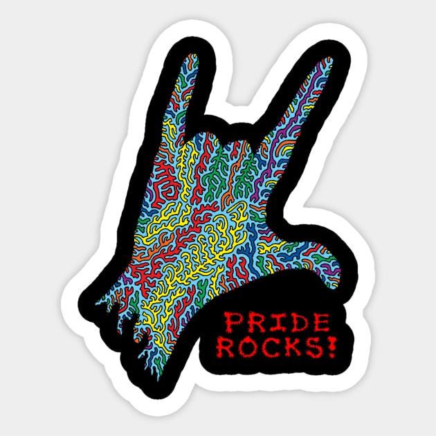 Pride Rocks! Sticker by NightserFineArts